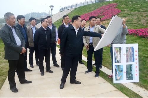 上饒市人大副主任、鄱陽縣縣委書記張禎祥蒞臨新昌南湖西河濕地公園項(xiàng)目